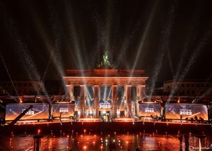 Silvester 2022 am Brandenburger Tor mit Robe